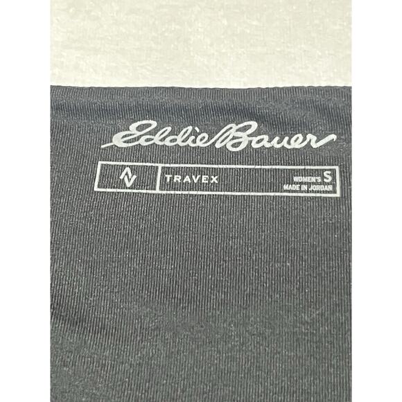 Eddie Bauer Knit Jersey Travex Dress Size Small Black Knee Length Stretch - Picture 5 of 7